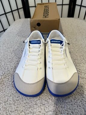 HOBIBEAR White/Blue Minimalist Sneakers Barefoot Style S 44 ( US M 10-10.5) NIB